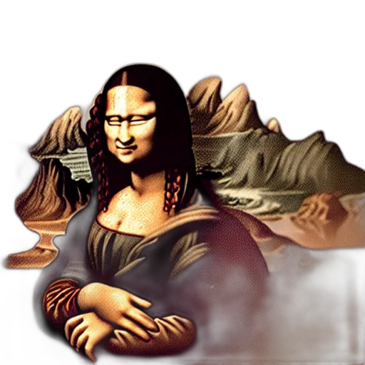 jewelry, fantasy art, concept art, photorealistic, pixel art, cave, painting, mona transparent PNG cut-out