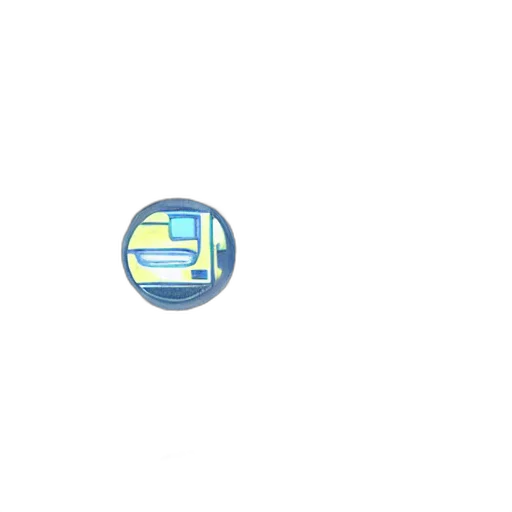 staff, 3d render, pixel art, blue transparent PNG cut-out