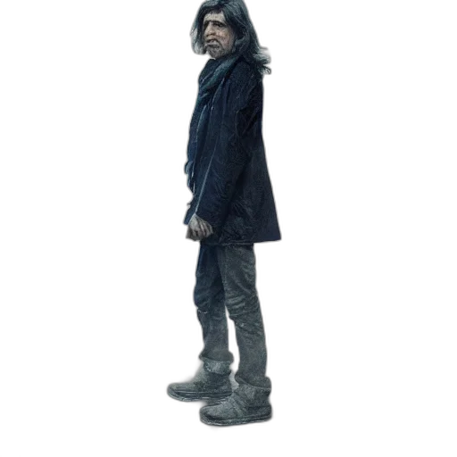 jacket, staff, shoes, creature transparent PNG cut-out