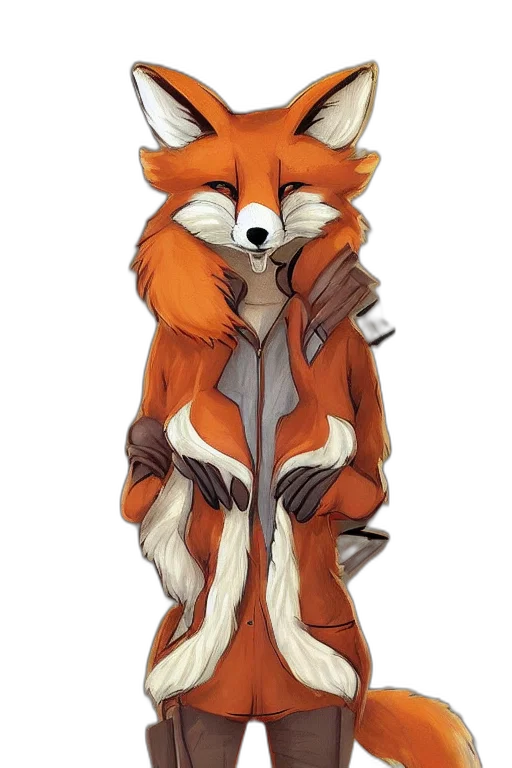 jacket, staff, animal, weapon transparent PNG cut-out