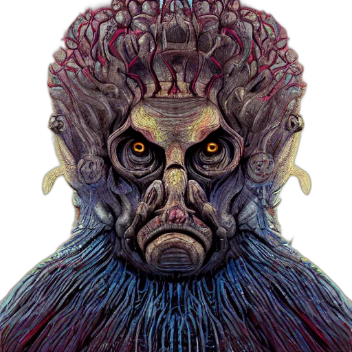 creature, mask, hair, crown transparent PNG cut-out