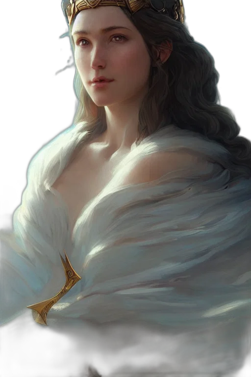 crown, dress, dragon, face, fantasy art, photorealistic, oil painting, concept art transparent PNG cut-out