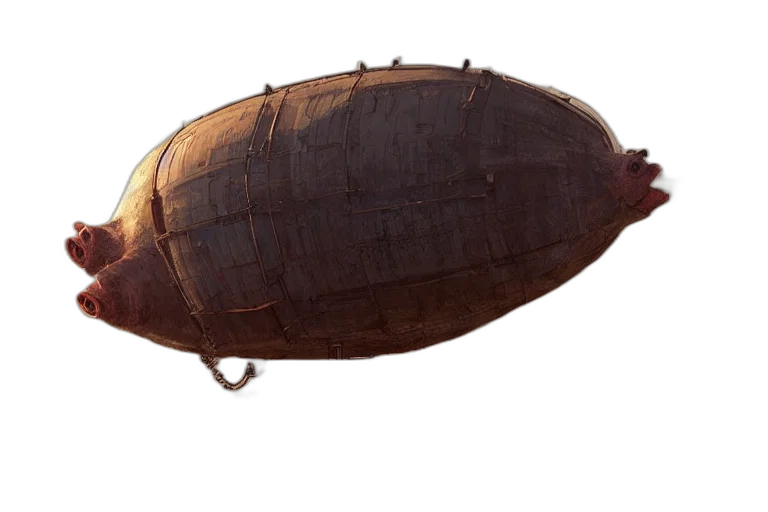 animal, hat, weapon, creature, 3d render, concept art, photorealistic, underwater transparent PNG cut-out