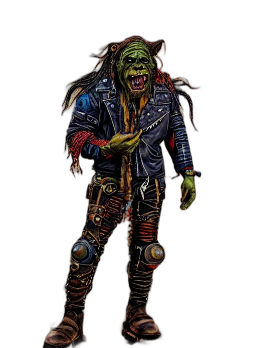 staff, creature, jacket, mask transparent PNG cut-out