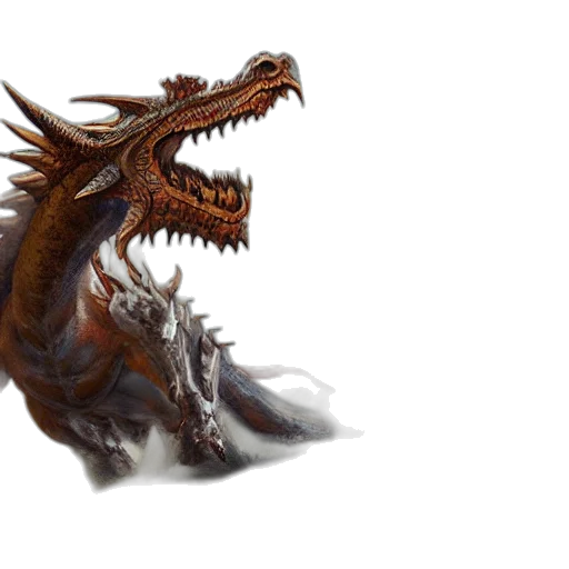 dragon, creature, animal, fantasy art, concept art, photorealistic, 3d render, highly transparent PNG cut-out
