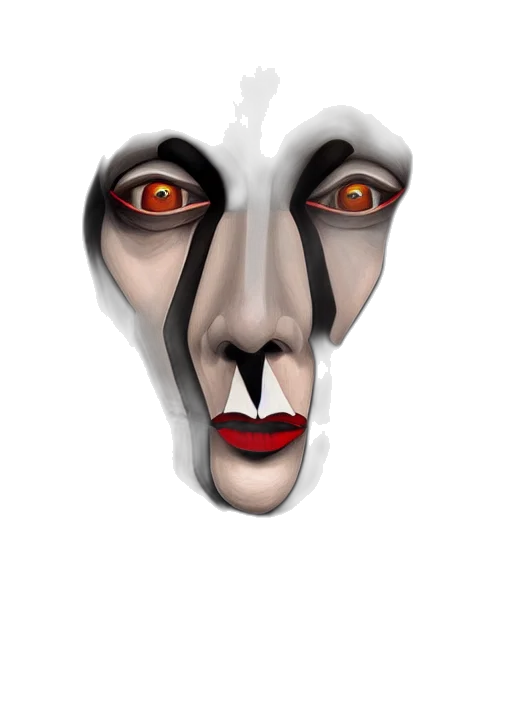 mask, face, creature, concept art transparent PNG cut-out