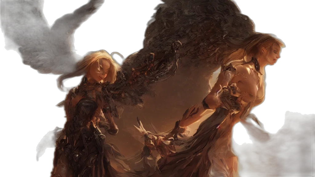 dragon, fantasy art, concept art, comic book art, fire, forest, fog, earth tones transparent PNG cut-out