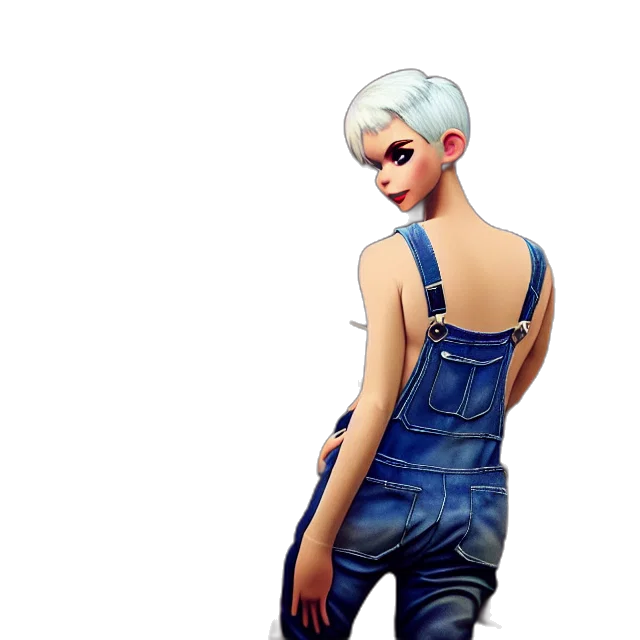 dress, jacket, concept art, fantasy art, 3d render, cartoon, blue, monochrome transparent PNG cut-out