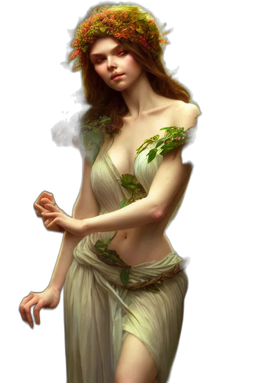 dress, jewelry, staff, crown, fantasy art, concept art, photorealistic, oil painting transparent PNG cut-out
