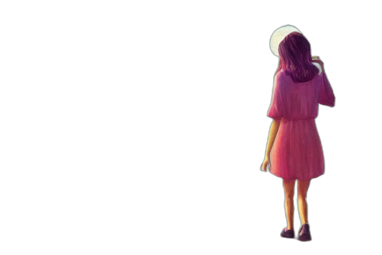 dress, hat, mask, robot, concept art, 3d render, pixel art, vaporwave transparent PNG cut-out