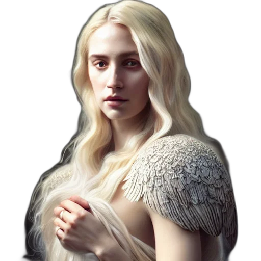 dragon, face, jewelry, dress transparent PNG cut-out