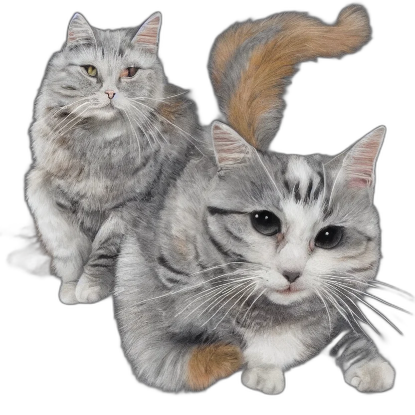 animal, photorealistic, concept art, 3d render, pixel art, cartoon, cat transparent PNG cut-out
