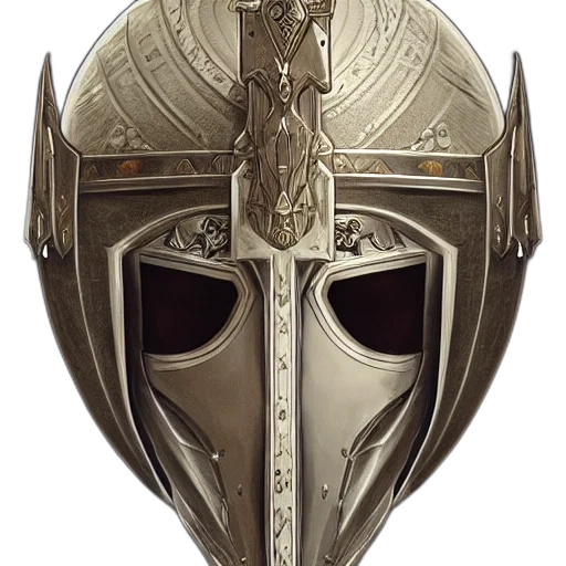 mask, sword, crown, weapon, fantasy art, concept art, 3d render, photorealistic transparent PNG cut-out
