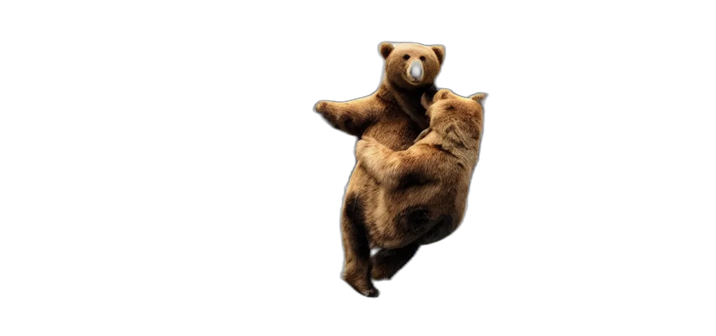 animal, creature, 3d render, concept art, photorealistic, riding, bear, work transparent PNG cut-out