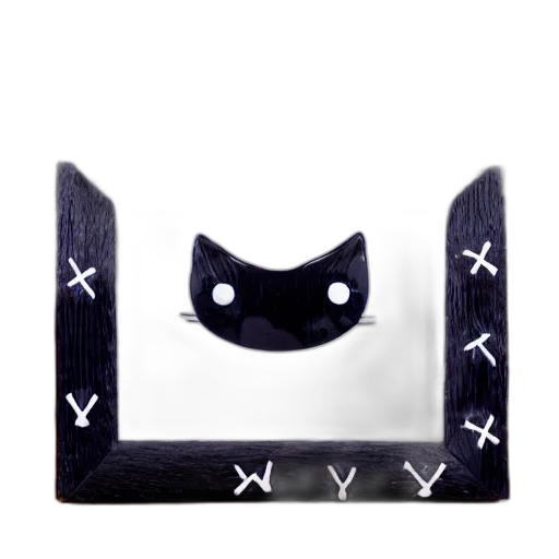 mask, jewelry, crown, furniture, 3d render, monochrome, cat, fangs transparent PNG cut-out