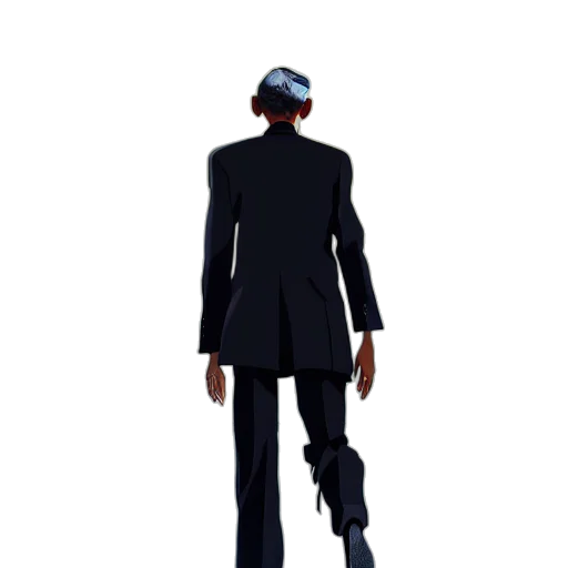 staff, hat, jacket, robot, concept art, 3d render, pixel art, photorealistic transparent PNG cut-out