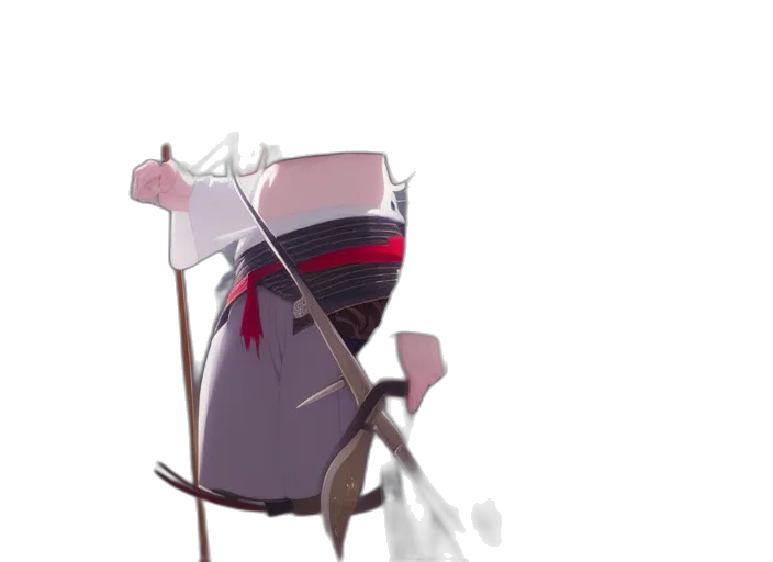 staff, weapon, jacket, hat transparent PNG cut-out