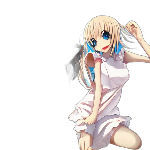 dress, staff, weapon, creature transparent PNG cut-out