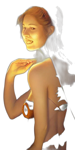 face, mask, jewelry, dress, concept art, fantasy art, photorealistic, comic book art transparent PNG cut-out