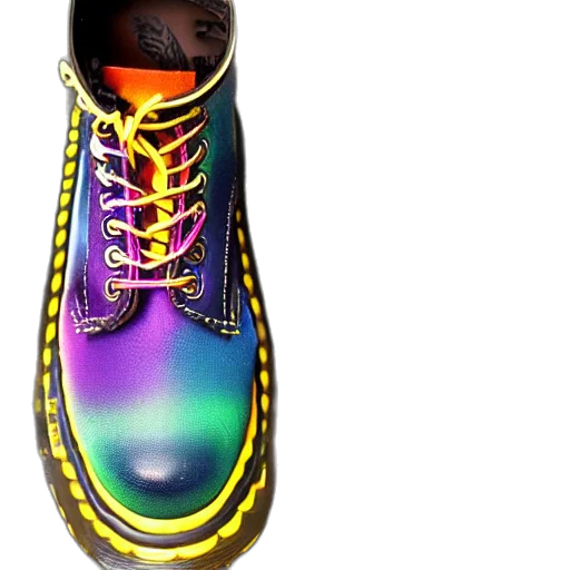 shoes, bottle, weapon, cyberpunk, 3d render, vaporwave, concept art, neon lights transparent PNG cut-out