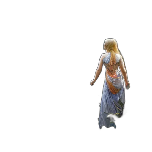 dress, staff, 3d render, pixel art transparent PNG cut-out