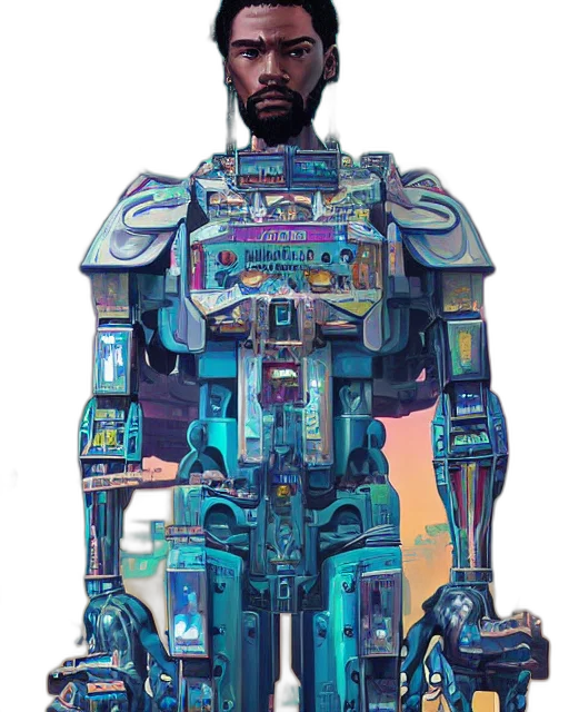 robot, weapon, jacket, cyberpunk transparent PNG cut-out