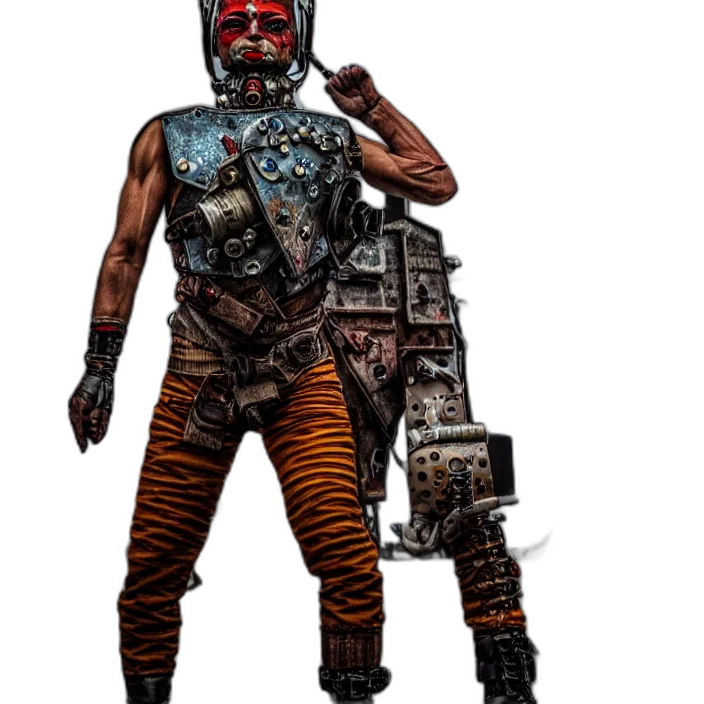 robot, staff, weapon, mask transparent PNG cut-out