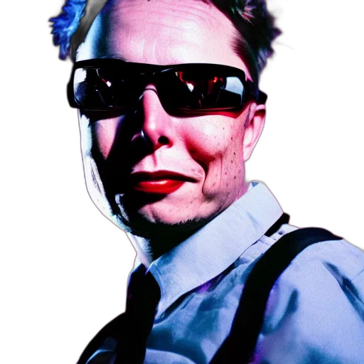 staff, face, cyberpunk, comic book art transparent PNG cut-out