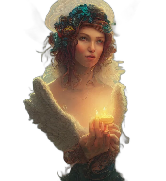 crown, face, fantasy art, concept art, photorealistic, pixel art, fire, golden transparent PNG cut-out