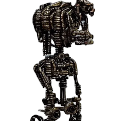 robot, weapon, animal, staff, concept art, 3d render, cyberpunk, pixel art transparent PNG cut-out