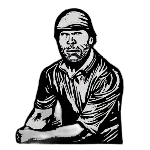 staff, comic book art, cartoon, photorealistic, pixel art, woodcut, john, fahey transparent PNG cut-out