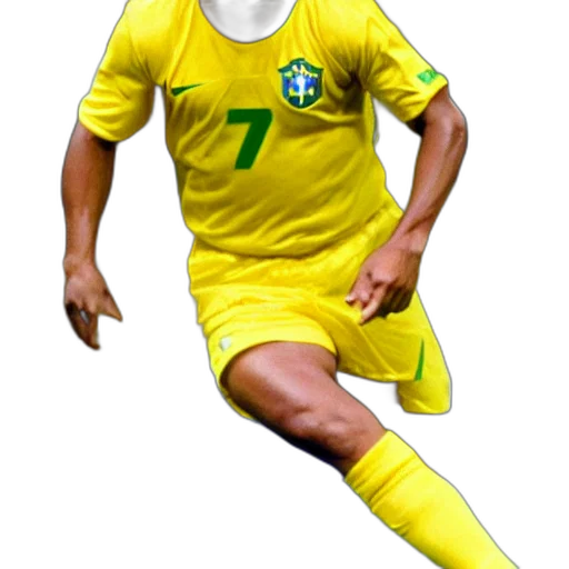photorealistic, pixel art, 3d render, concept art, green, ronaldo, fenomeno, brazilian transparent PNG cut-out