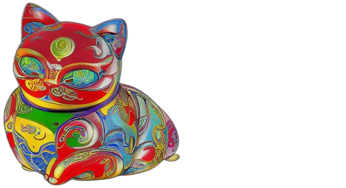 hat, 3d render, colourful, maneki, neko, style, android, jones transparent PNG cut-out