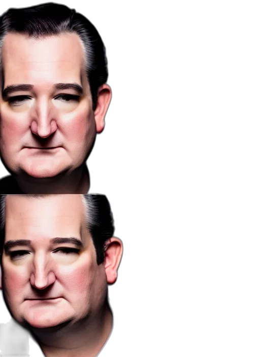 face, mask, concept art, photorealistic, studio, portrait, ted, cruz transparent PNG cut-out