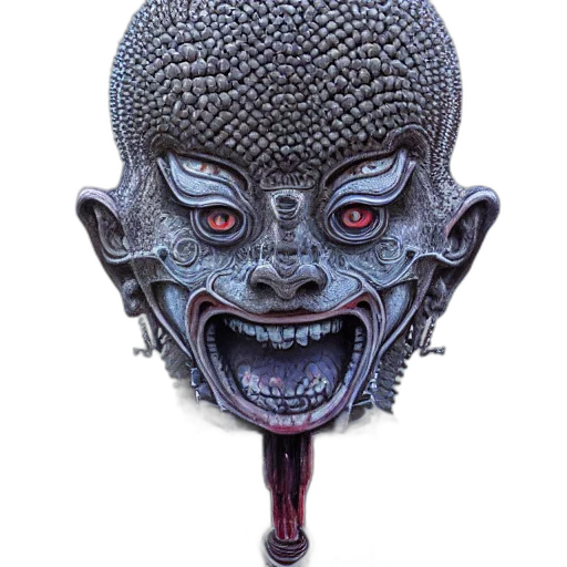 mask, face, staff, creature transparent PNG cut-out