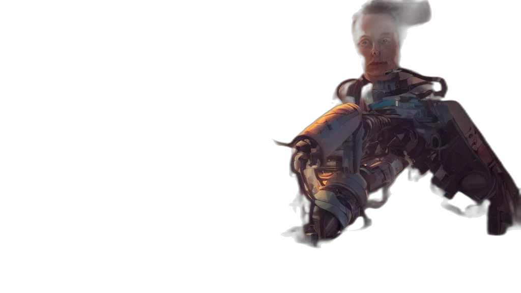 robot, weapon, mask, creature transparent PNG cut-out