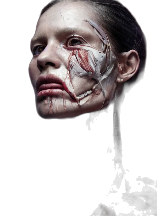 face, mask, creature, crown, photorealistic, concept art, cyberpunk, fantasy art transparent PNG cut-out