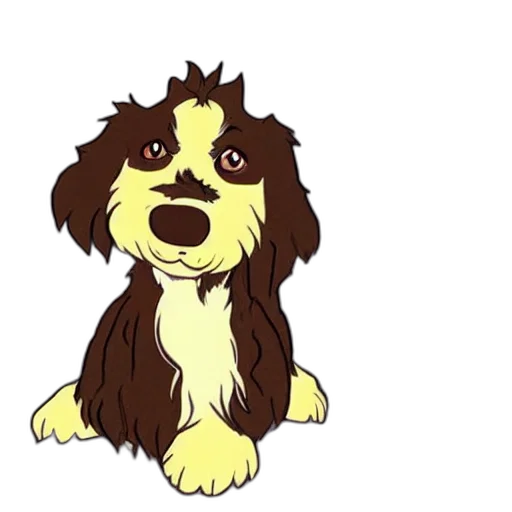staff, animal, cartoon, pixel art, concept art, photorealistic, bernedoodle, avatar transparent PNG cut-out