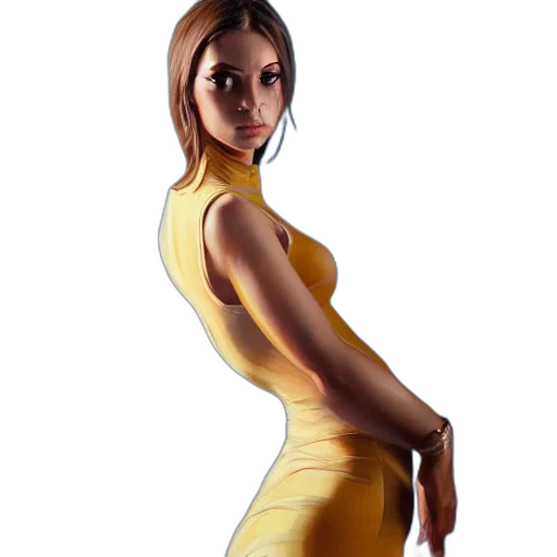 dress, staff, jewelry, face transparent PNG cut-out