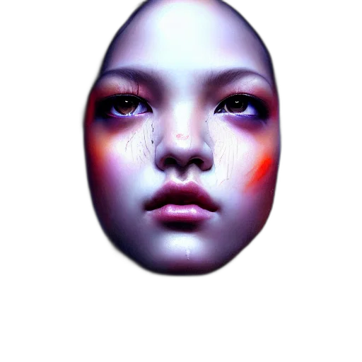 face, mask, robot, creature transparent PNG cut-out
