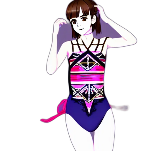 dress, vaporwave, pixel art, cartoon, concept art, neon lights, neon, monochrome transparent PNG cut-out