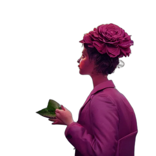 crown, hat, flower, dress, concept art, 3d render, photorealistic, pixel art transparent PNG cut-out