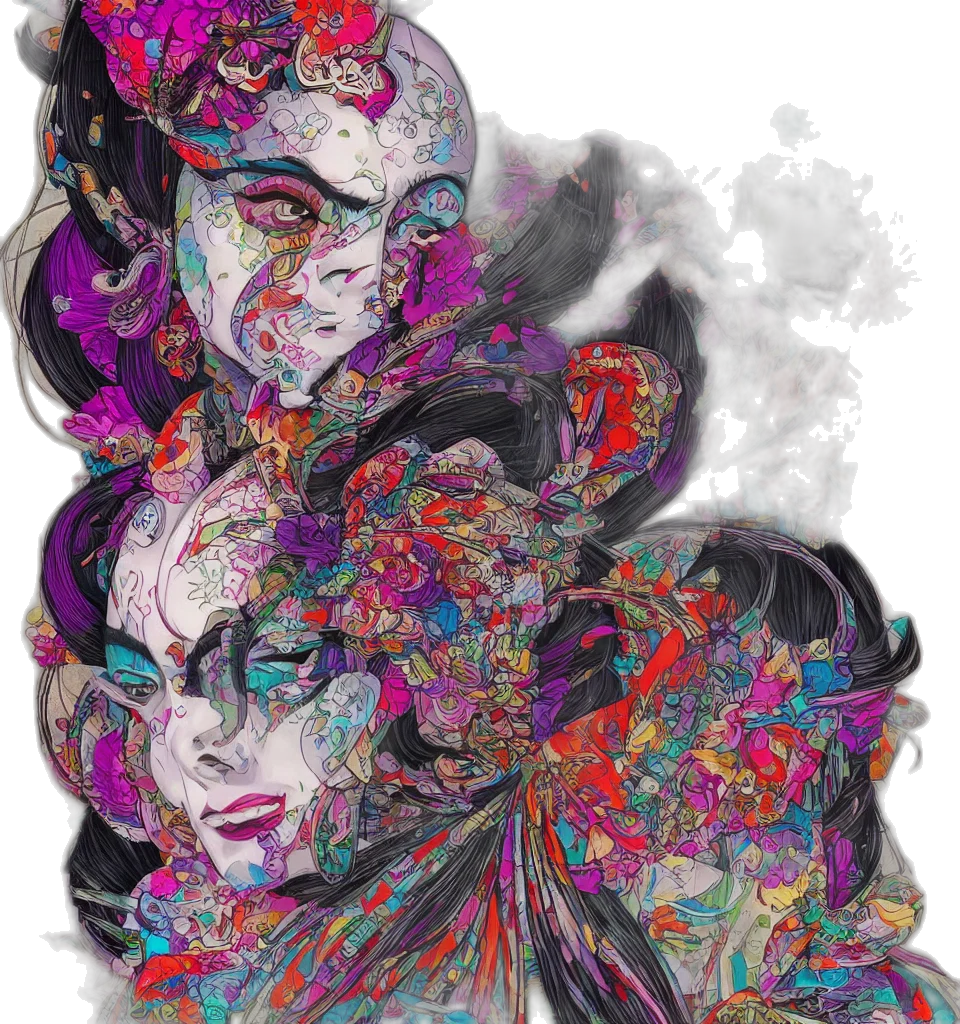 mask, face, crown, comic book art, fantasy art, concept art, pixel art, outer space transparent PNG cut-out