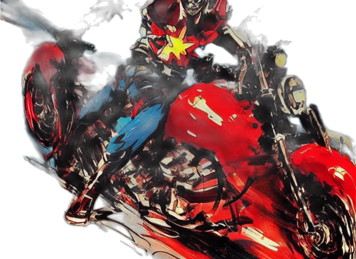 concept art, comic book art, red, anime transparent PNG cut-out