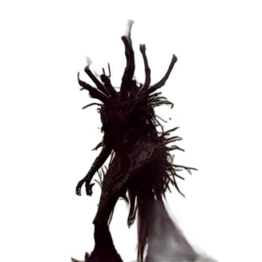 creature, hair, staff, tree transparent PNG cut-out