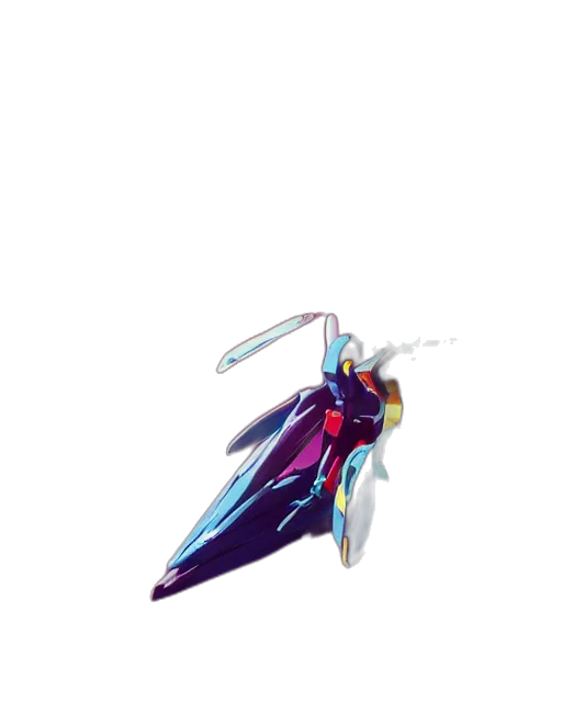 weapon, robot, sword, jacket, concept art, pixel art, vaporwave, 3d render transparent PNG cut-out