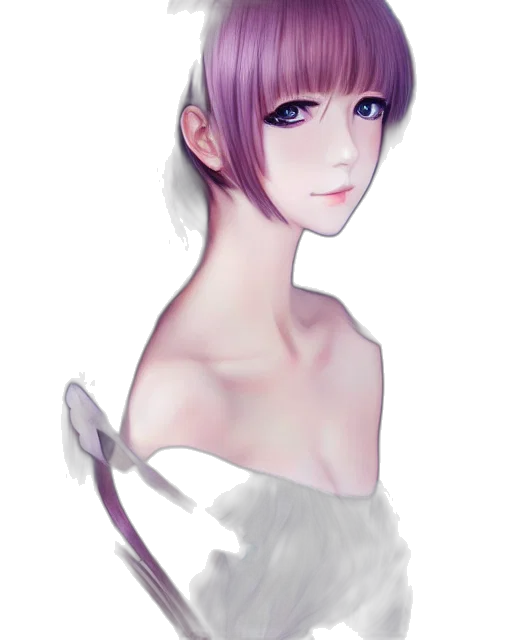 dress, creature, face, staff transparent PNG cut-out