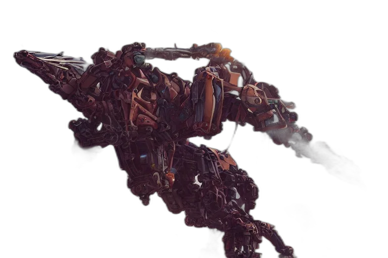 robot, weapon, dragon, staff transparent PNG cut-out