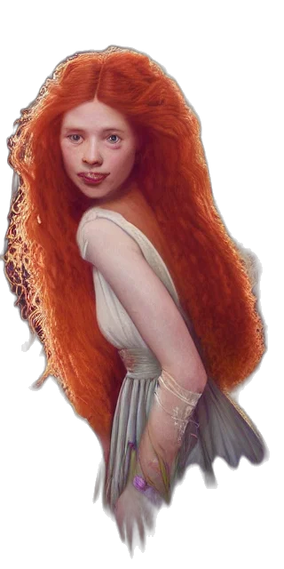 dress, hair, crown, fantasy art, photorealistic, concept art, oil painting, red transparent PNG cut-out