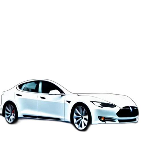 car, 3d render, concept art, photorealistic, cartoon, cloudy, day, tesla transparent PNG cut-out